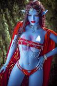 AIBEI New Christmas First Love 158cm Real Doll C Cup Jelly Breasts Lifelike Blue Fantasy Adult Elf Sex Dolls from AUTOMATIC WOMAN